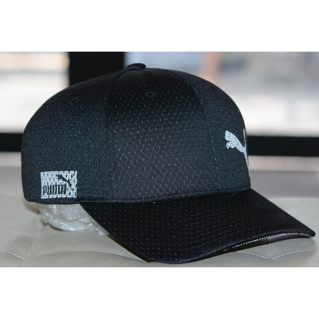 Nón kết Puma chính hãng,Mũ thể thao Puma Tech Cat Printed Fitted Cap Black,nón bít đuôi màu đen Puma { Hình thật }