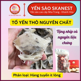 [Mã GROSALE2703 giảm 8% đơn 250K] 100g/50g Tổ Yến thô góc nguyên chất tặng nhíp và nguyên liệu chưng - Yến Sào SKANEST