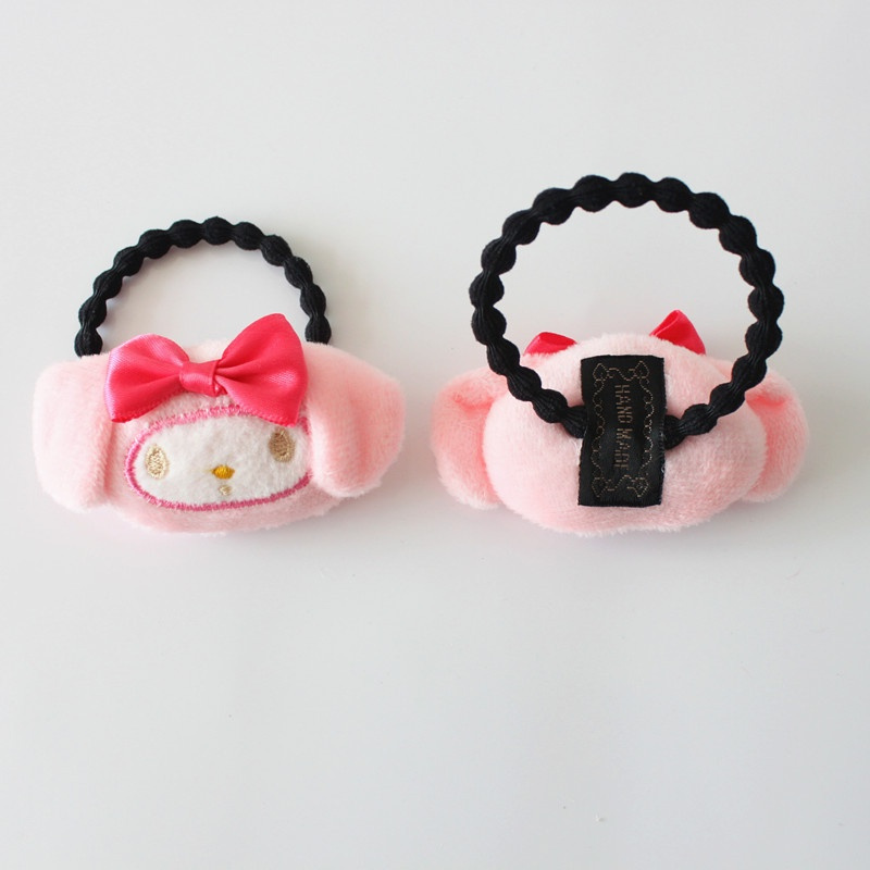 Dây buộc tóc hình chó mèo hoạt hình nhồi bông đáng yêu
