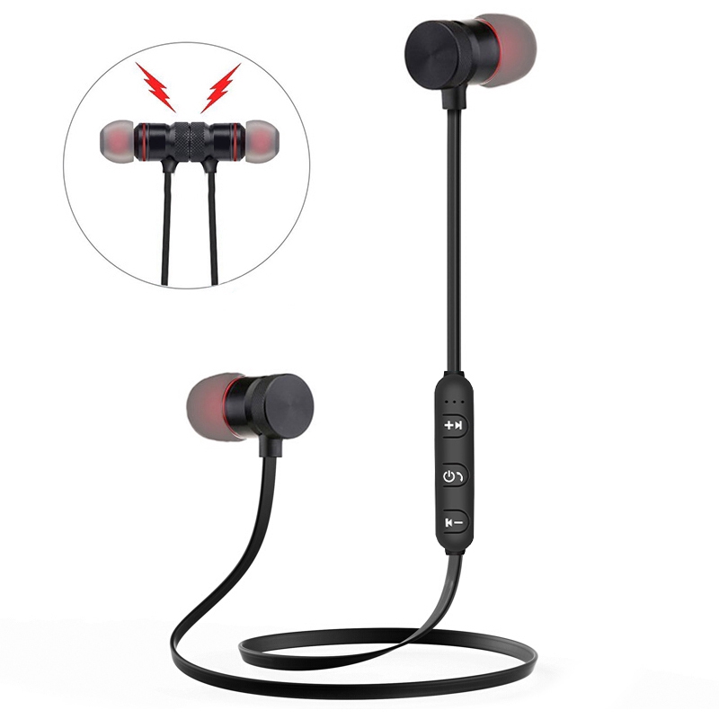 M9 Magnetic Bluetooth 4.1 Earphone Wired Control Sports Sweatproof Neck Hanging Earbuds