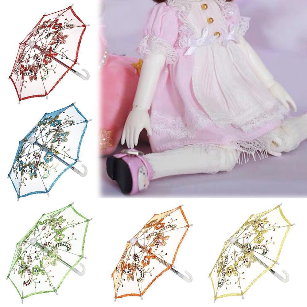 LAYOR1 Dù Che Mưa Mini Thêu Ren Hoa Dễ Thương Cho Bé