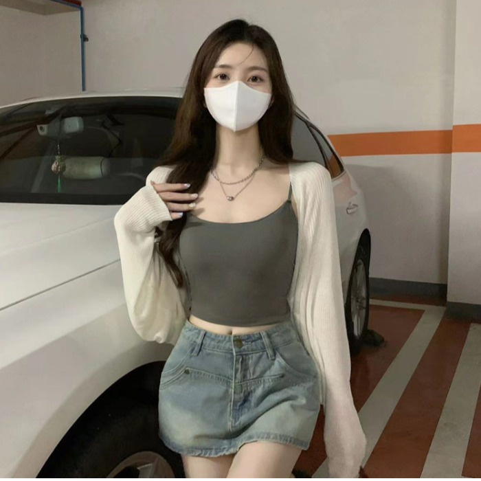 Áo Khoác Cardigan Dệt Kim Mỏng Màu Trắng Chống Nắng Phong Cách Phương Tây Thời Trang Mùa Hè Cho Nữ