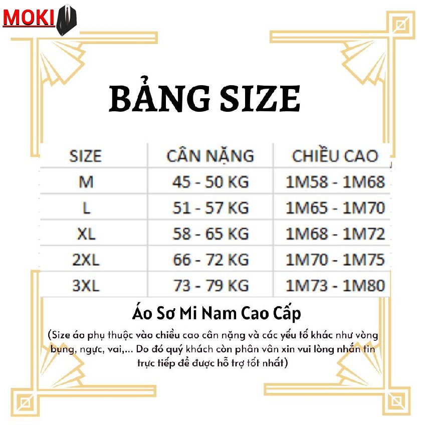 Áo sơ mi nam dài tay cổ bẻ MOKI chất liệu lụa mềm mịn , không nhăn, không xù , thấm hút mồ hôi | BigBuy360 - bigbuy360.vn
