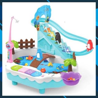 Đồ chơi câu cá + cầu trượt heo peppa