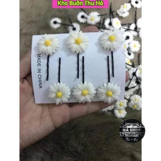 [ Rẻ Vô Địch ]  KẸP TÓC HOA CÚC HOẠ MI SIÊU CUTE [ Kèm Video ]