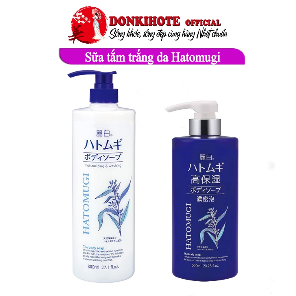 Sữa tắm ý dĩ,sữa tắm hatomugi Moisturizing Washing Nhật Bản 600ml - 800 ml