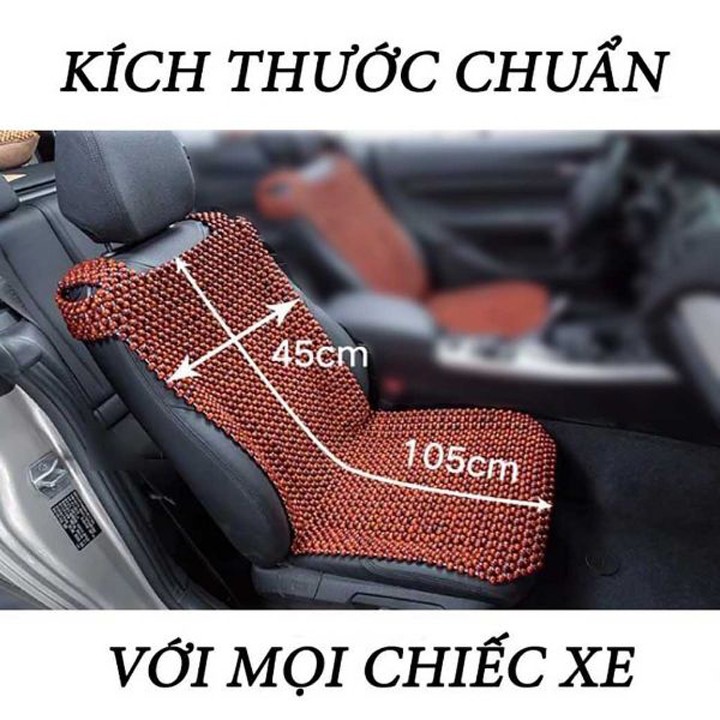Lót ghế hạt gỗ nhãn cao cấp cho mọi dòng xe
