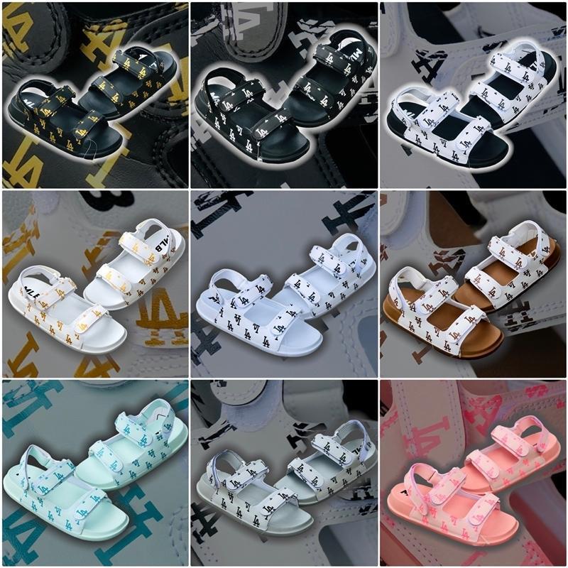 Giày Sandal 𝐌𝐋𝐁 ❤️FREESHIP + Hộp + Lùi 1 size❤️ xăng đan mlb LA thể thao nam nữ - đế api bền và bám tốt- màu xanh