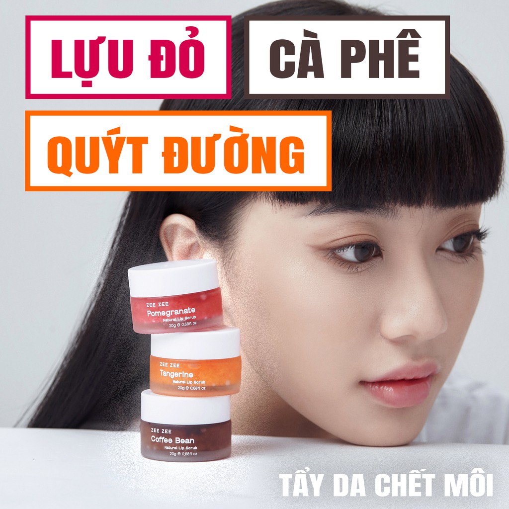 Tẩy Tế Bào Chết Môi Quýt Đường ZEE ZEE - Chứa những hạt đường mịn, hạt mơ giúp nuôi dưỡng làm môi hồng hào mềm mịn hơn! | BigBuy360 - bigbuy360.vn