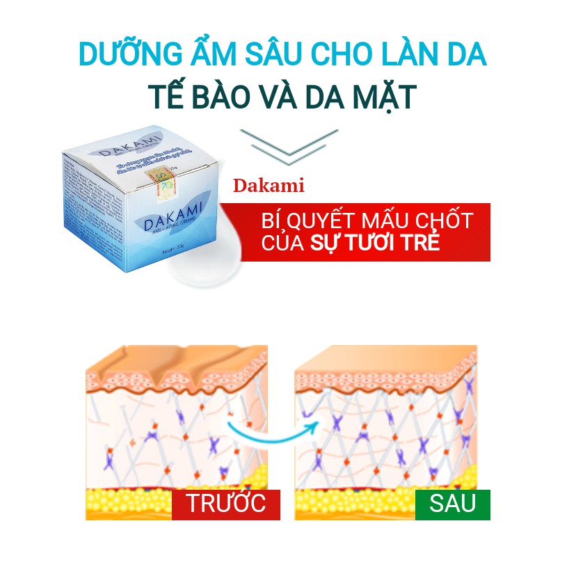 Kem DAKAMI ll chống lão hóa ngăn ngà nám tàn nhang