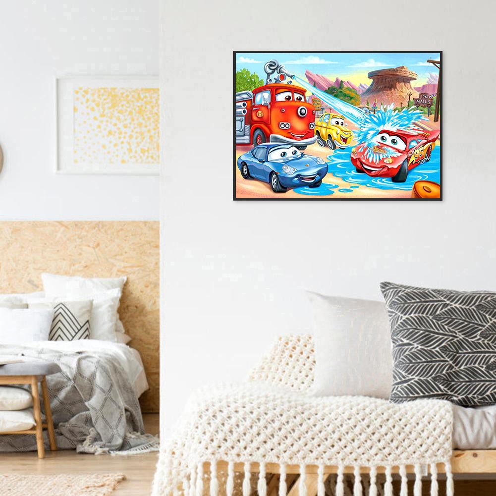 Bộ Tranh Đính Trang Trí Hình Xe Hơi 5d Diy