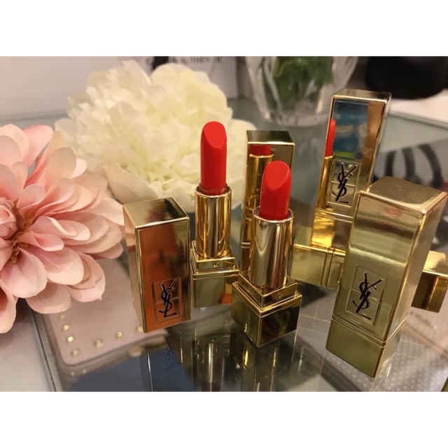 Son Mini YSL rouge pur couture màu 13, màu 01
