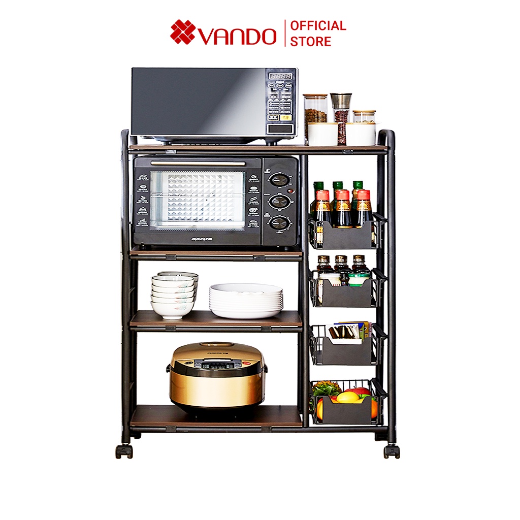 Kệ Để Nhà Bếp Đa Năng Vando Chất Liệu Thép Duprex Siêu Cứng Chống Han Gỉ Kiểu Dáng Thông Minh Cao Cấp