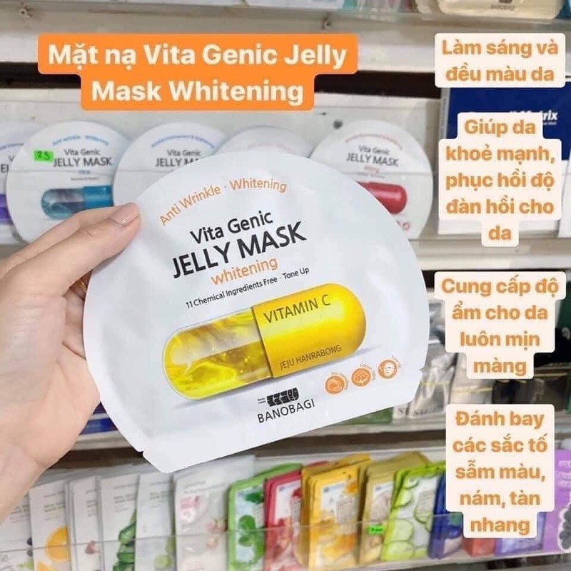 [ Hộp 10 miếng ] Mặt Nạ Giấy Banobagi Vita Genic Jelly Mask Hàn Quốc Mẫu Mới 2020