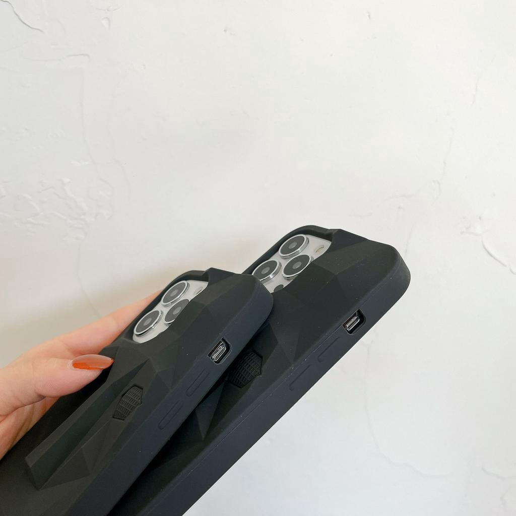 Ốp Điện Thoại Silicon Mềm Chống Sốc Hình Mặt Balck 3D Cho iPhone 14Promax / 14Pro / 14 / 13 / 12 / 11 / X / 8P / 7P / 7 / 6P