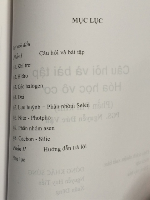 Sách - Câu hỏi và bài tập Hoá học Vô cơ Phần Phi Kim