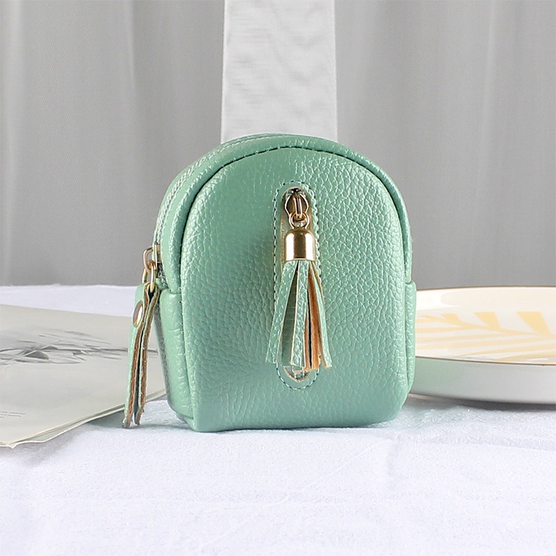 Ví Đựng Tiền Xu mini Đa Năng Có Khóa Kéo Đôi Giá Đỡ