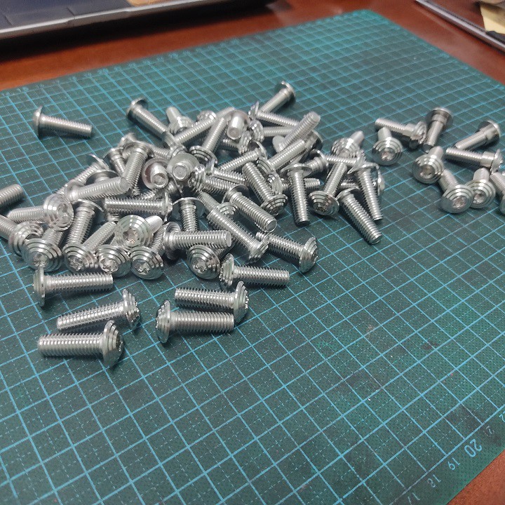 ỐC INOX [MẪU ĐẦU XOẮN TRÒN] - 8li25 (m8x25) - GẮN ỐC ĐĨA HONDA/YA