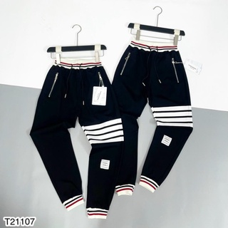 Quần nỉ Jogger thome bo ống - Quần Joger nam kẻ 3 sọc