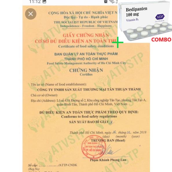 Combo Bedipanten 100mg +  QUE THỬ THAI CHIP-CHIPS