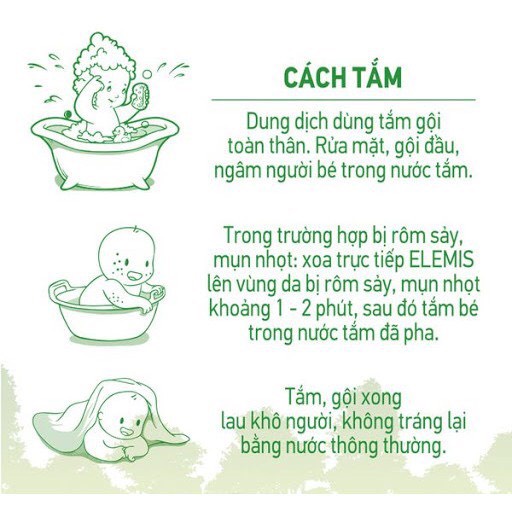 Nước Tắm Thảo Dược cho bé Elemis