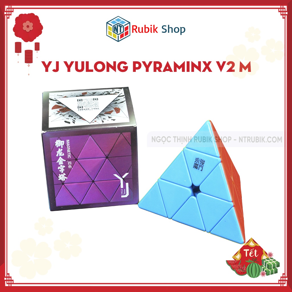 Rubik Pyraminx YJ Pyraminx V2 M Stickerless YongJun YuLong V2 M Stickerless Có Nam Châm