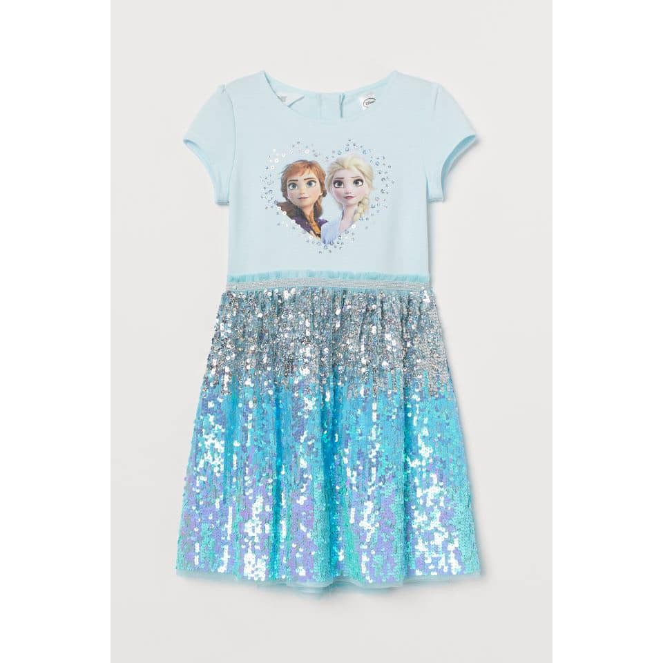 Đầm Elsa xanh ngọc đính kim sa