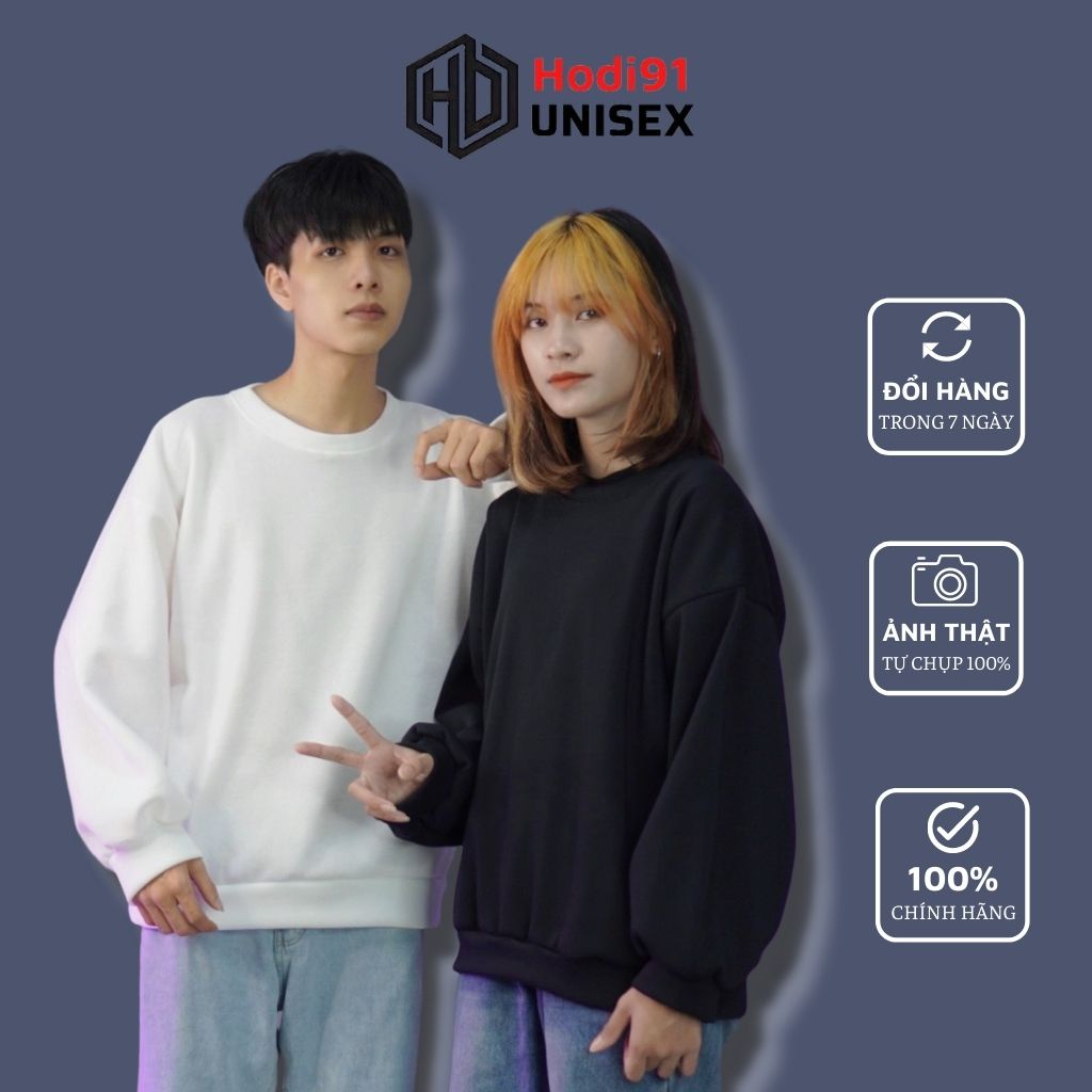 Áo Sweater Đôi Nỉ Nam Form Rộng Tay Dài Nữ Cao Cấp Phong Cách Ulzzang