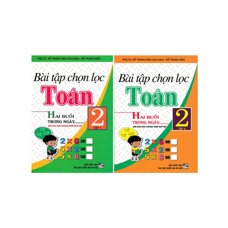 SÁCH - combo bài tập chọn lọc toán lớp 2 tập 1+2 - hai buổi trong ngày (chương trình giáo dục phổ thông mới)