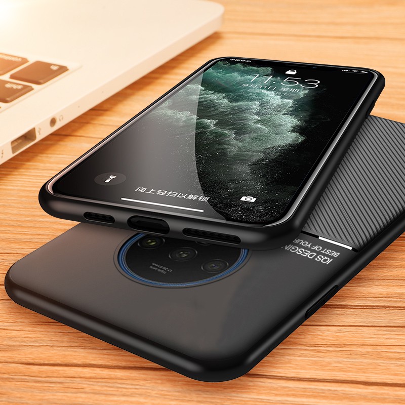 Ốp Điện Thoại TPU Phối Da Mềm Nhám Hít Nam Châm Chống Sốc Cho OnePlus 7 7T Pro