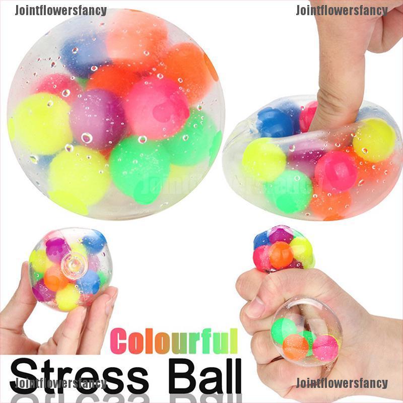 Jointflowersfancy Non-toxic Color Sensory Toy Office Stress Ball Pressure Ball Stress Reliever Toy CBG