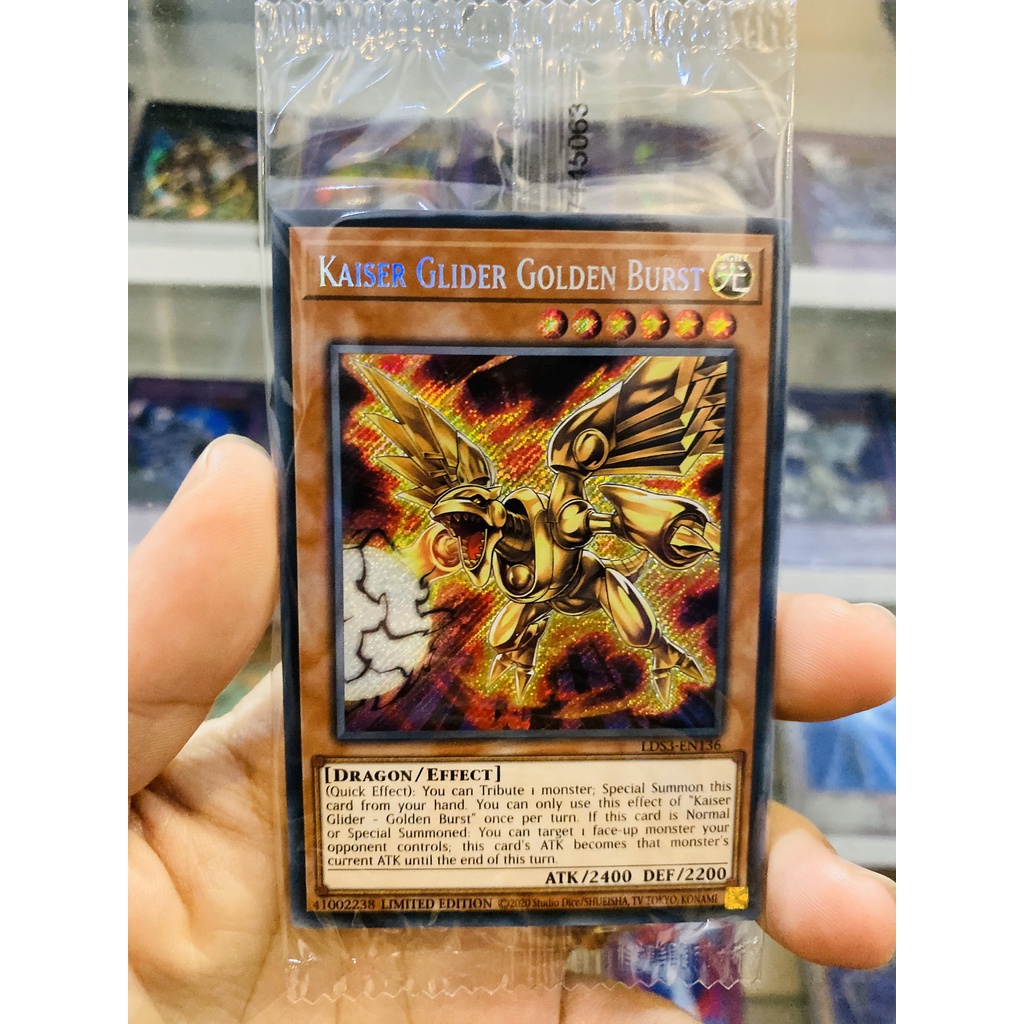 Thẻ Bài YugiOh! Mã LDS3-EN136 - Kaiser Glider - Golden Burst - Secret Rare - 1st Edition