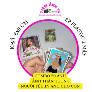 In combo 50 ảnh kích thước 6x9 cm có ép plastic 2 mặt