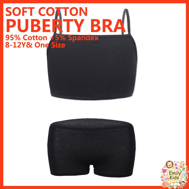 Hàng Mới Về Bộ Đồ Lót Cotton Màu Trơn Đơn Giản Thời Trang Cho Bé B207
