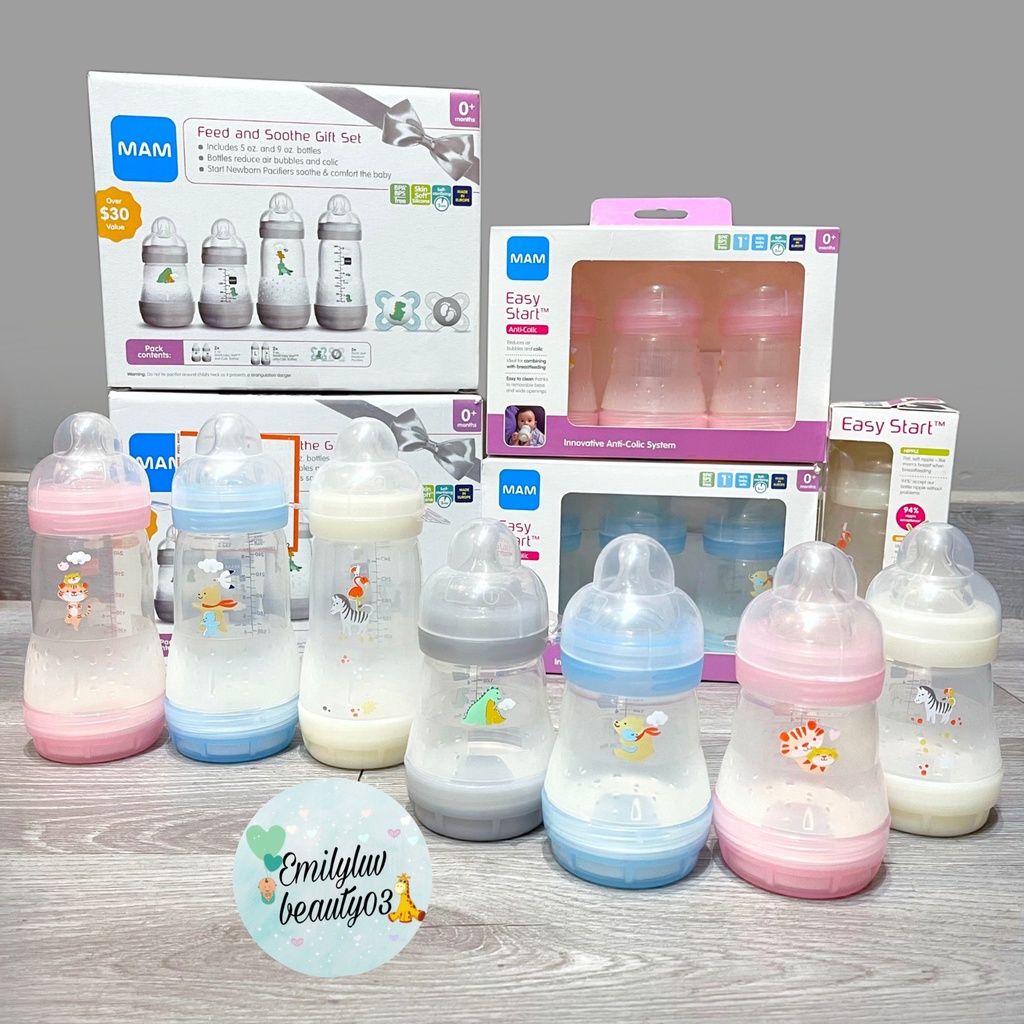 Bình sữa chống đầy hơi MAM 160ml/260ml