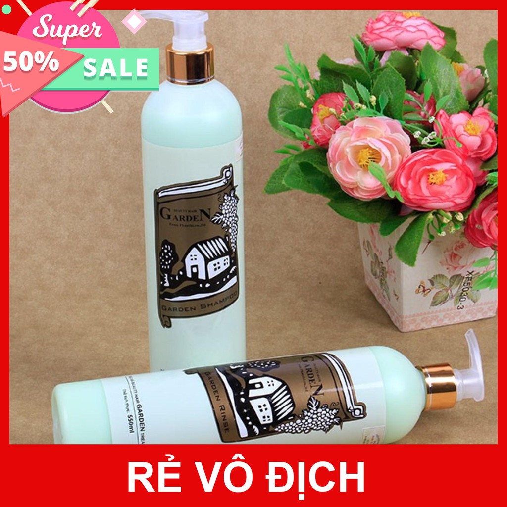 Cặp Dầu gội xả siêu mềm mượt Garden Đức 1100ml x2
