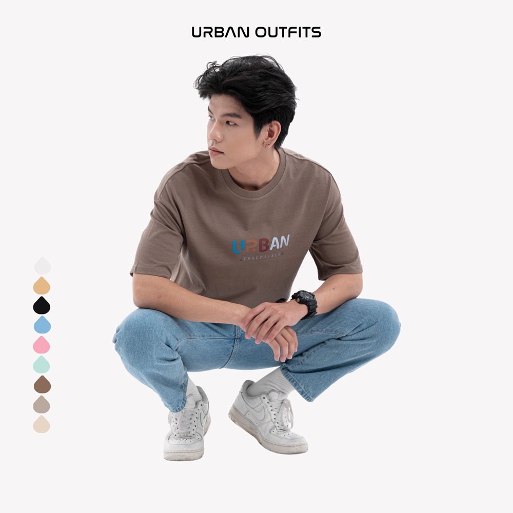 Áo Thun Tay Lỡ Form Rộng URBAN OUTFITS  ATO102 Local Brand In URBAN ESSENTIALS ver 2.0 Compact Cotton 250GSM Nhiều Màu