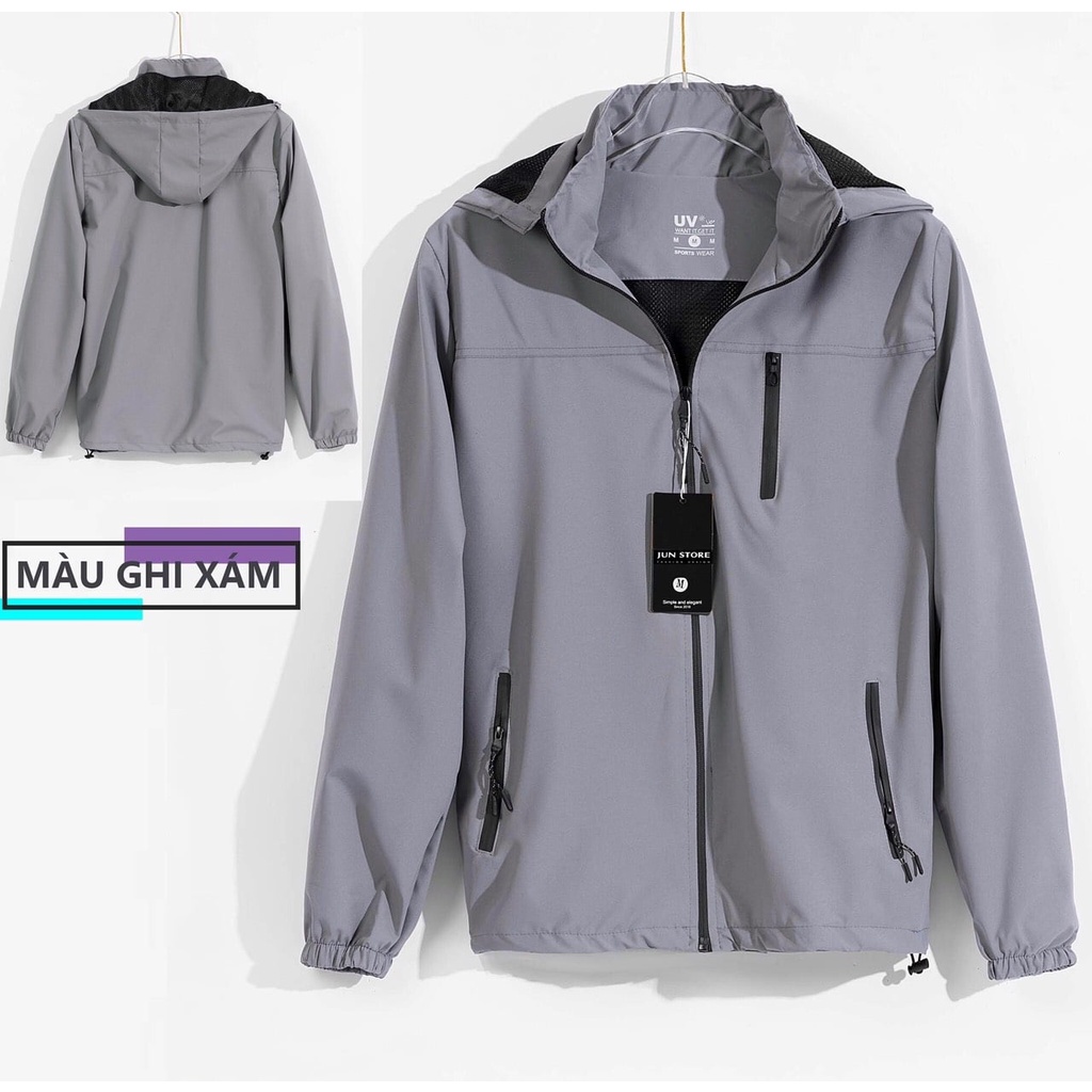 Áo khoác gió chống thấm nước nam nữ 2 lớp tráng bạc, cản gió, tia UV, hàng cao cấp xuất khẩu