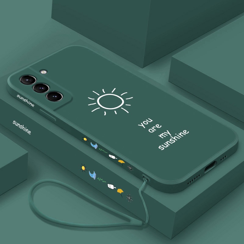 Ốp Điện Thoại Samsung S22 Ultra 5G / S21FE A52 / A53 / A12 / A22 Silicon Mềm Chống Va Chạm Có Dây Đeo Cho