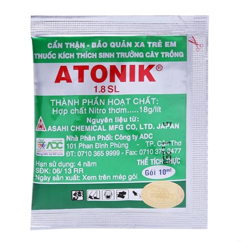 Hộp 10 gói Phân bón lá kích thích tăng trưởng cây trồng ATONIK 1.8 SL