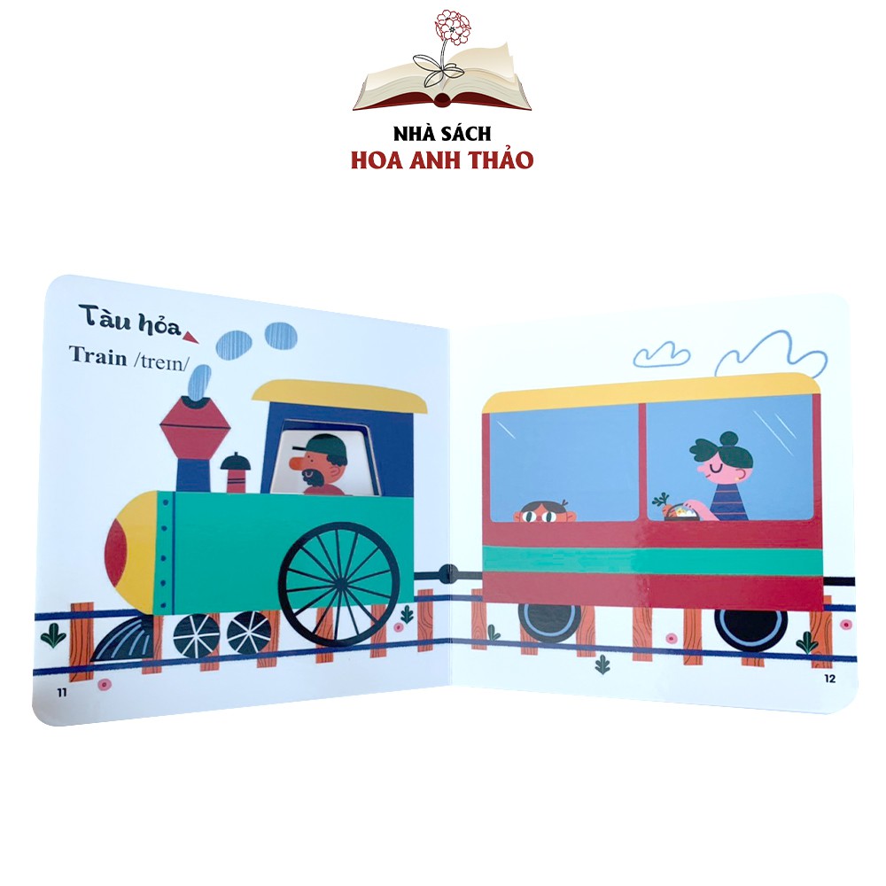 Sách - Đục trổ thông minh Những từ vựng đầu đời của bé song ngữ Việt Anh cho bé dưới 6 tuổi (Bộ 4 quyển)