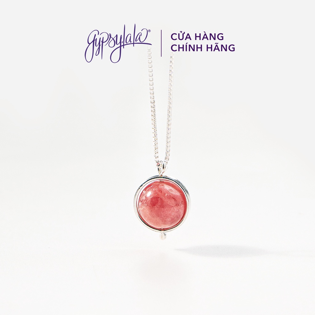 Dây Chuyền Khung Bạc Đá Đào Hoa SP002709 Gypsy.lala