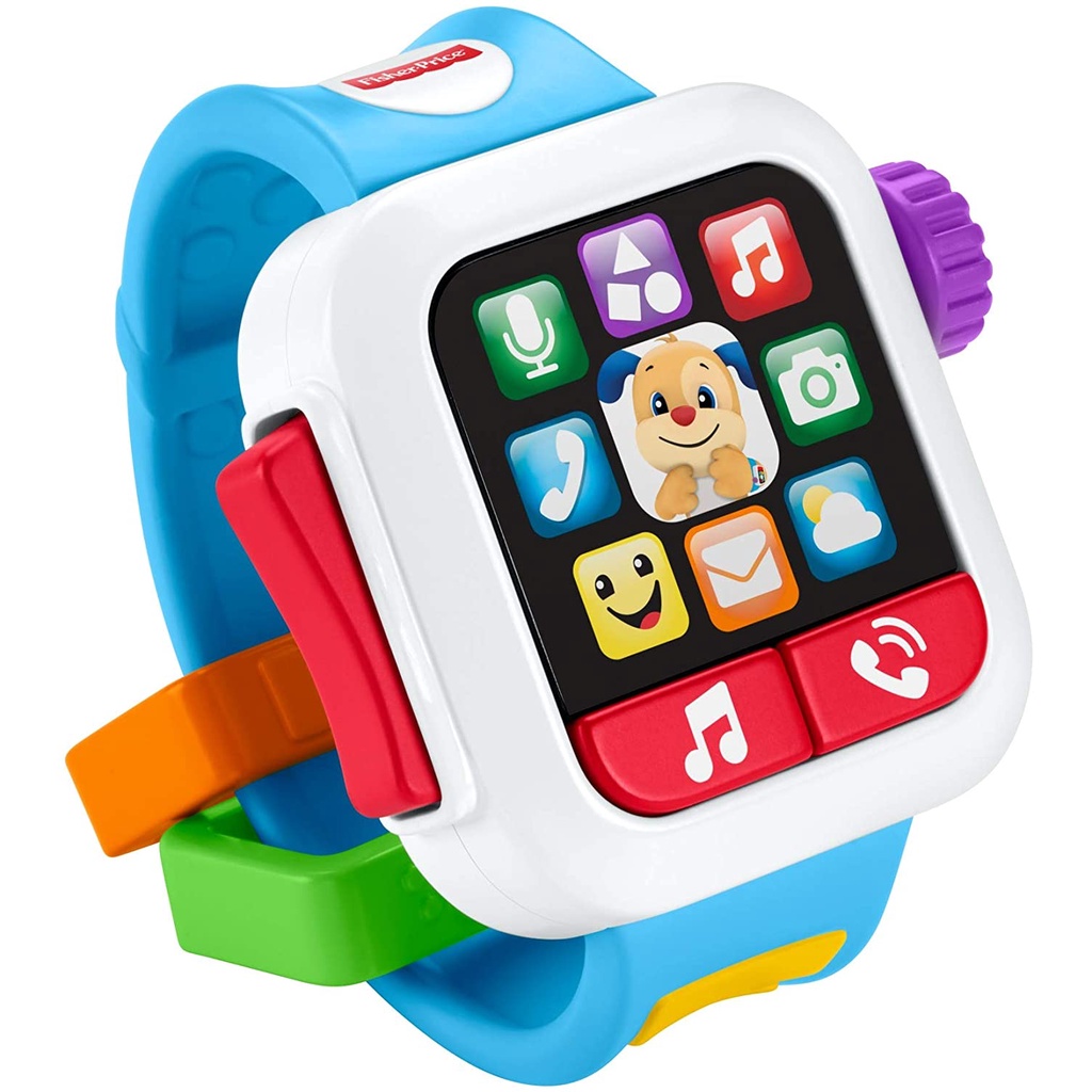 Đồng hồ thông minh cho bé Fisher-Price GJW17 Laugh & Learn Time to Learn, Đồ chơi trẻ em có nhạc, nhiều màu