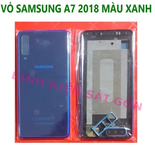 Vỏ samsung a7 2018 màu xanh