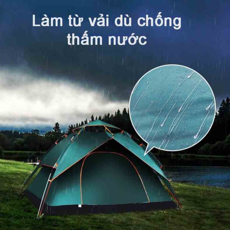 Lều cắm trại, picnic tự bung dành cho 3-6 người T3 - chống thấm nước, dễ dàng gập mở, đóng gói nhỏ gọn