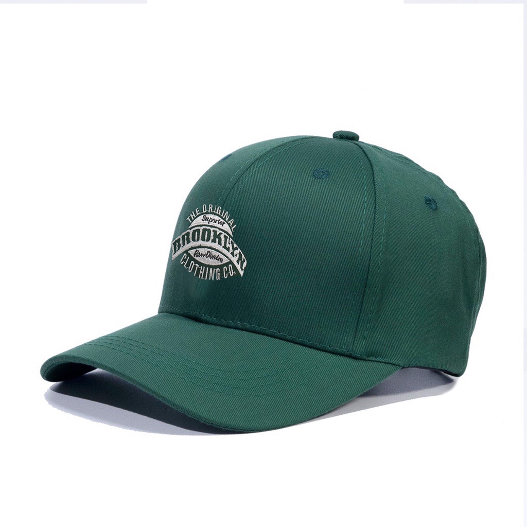 Mũ Lưỡi Trai Nón Kết Nhung Xanh rêu Cao Cấp Thêu Chữ Đa dạng Brooklyn Awesome Phong Cách Ulzzang Form Unisex Nam Nữ