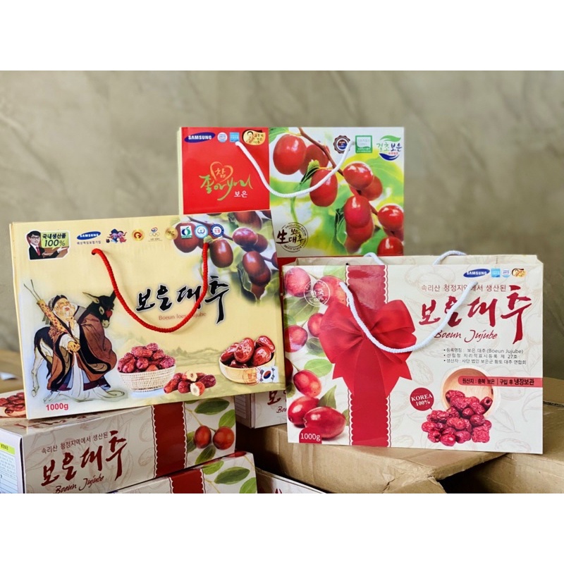 Táo Đỏ Hàn Quốc 1kg Hộp Hình Ông Cụ Quai Xách Quà Biếu Sang Trọng [TÁO BÁT]