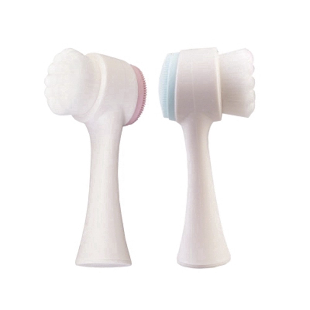 Cọ Rửa Mặt 3d Hai Mặt Bằng Silicon Qipin