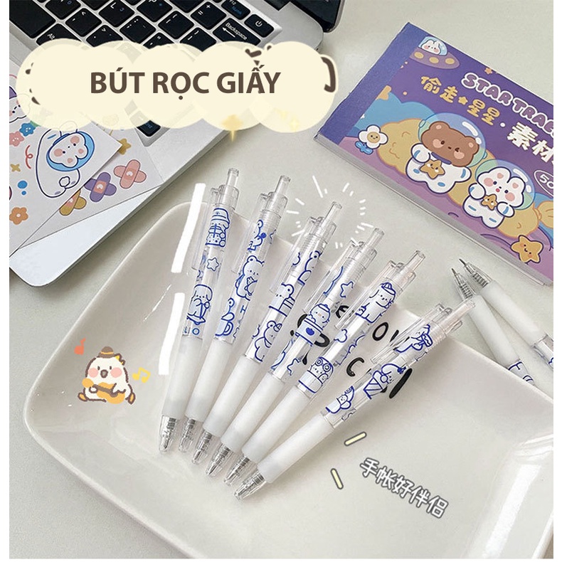 Bút cắt giấy trong suốt cute, rọc giấy dạng bút bấm dùng cắt sticker washi tape làm hình dán trang trí