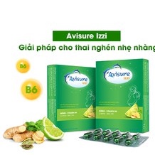 AVISURE IZZI – Hỗ trợ giảm tình trạng ốm nghén ở phụ nữ mang thai, giảm buồn nôn, nôn, chán ăn (20 viên)